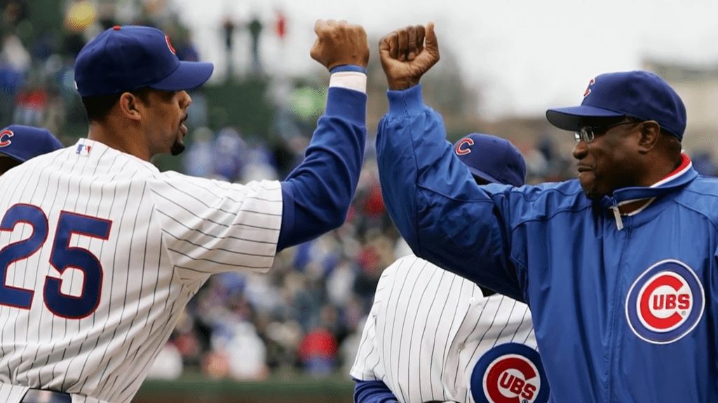 Derrek Lee and Dusty Baker
