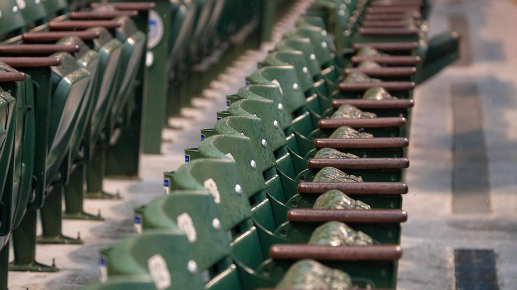 Wet Seats At Wrigley Field Slide