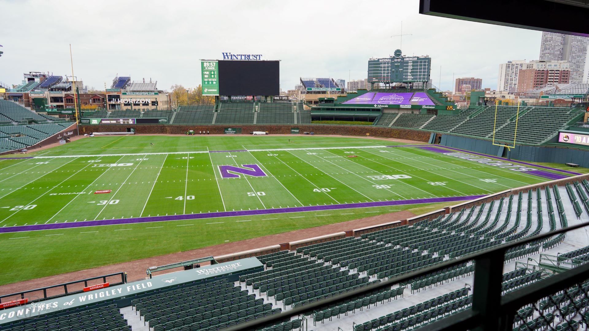 Photos of football at Wrigley Field