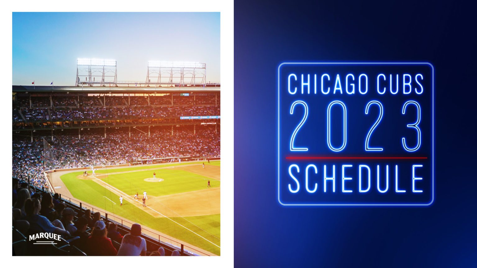 Cubs 2023 Schedule Release Image Marquee Sports Network Television 