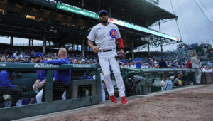 Jeimer Candelario Runs Out To Field At Wrigley