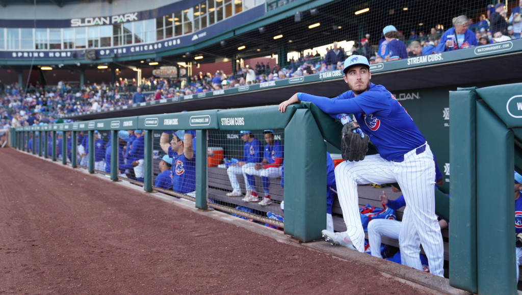 Cody Bellinger Cubs Dugout Wide View Sloan Park