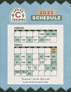 Cubs 2025 Spring Training Schedule