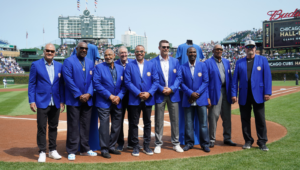 Kerry Wood Aramis Ramirez Blue Jacket Hof Ceremony