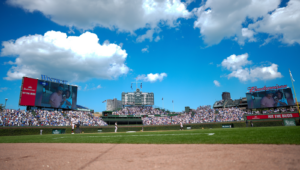 Wrigley Field Bright Blue Skies Day Game Sunshine