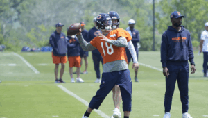 Caleb Williams Throwing A Ball 2025 Training Camp