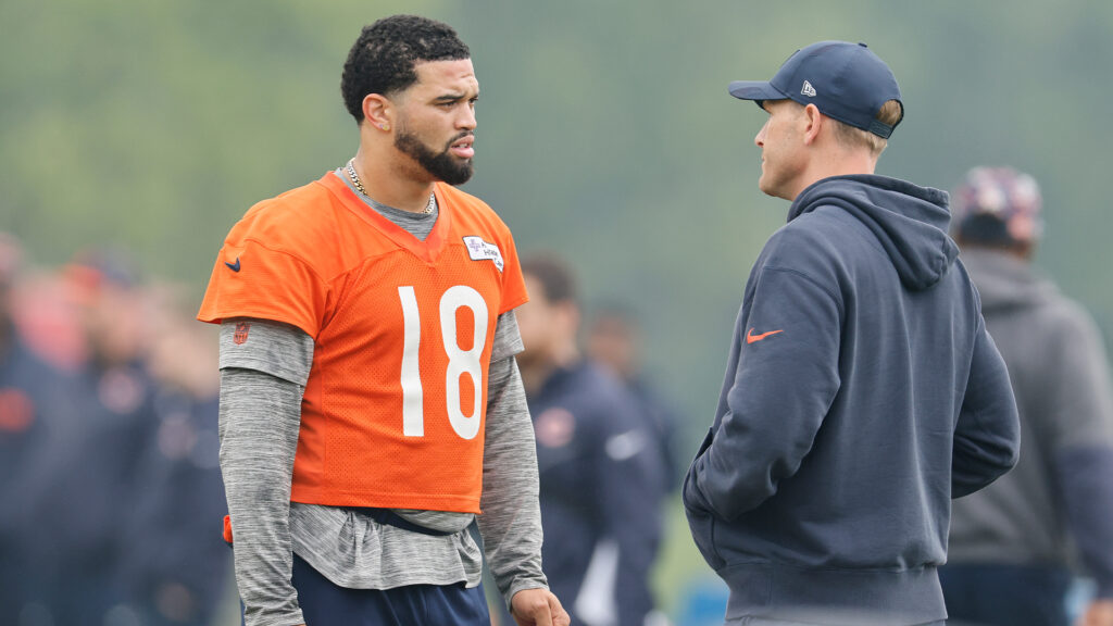 Caleb Williams Ben Johnson Bears Camp