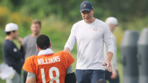 Caleb Williams Ben Johnson Bears Training Camp