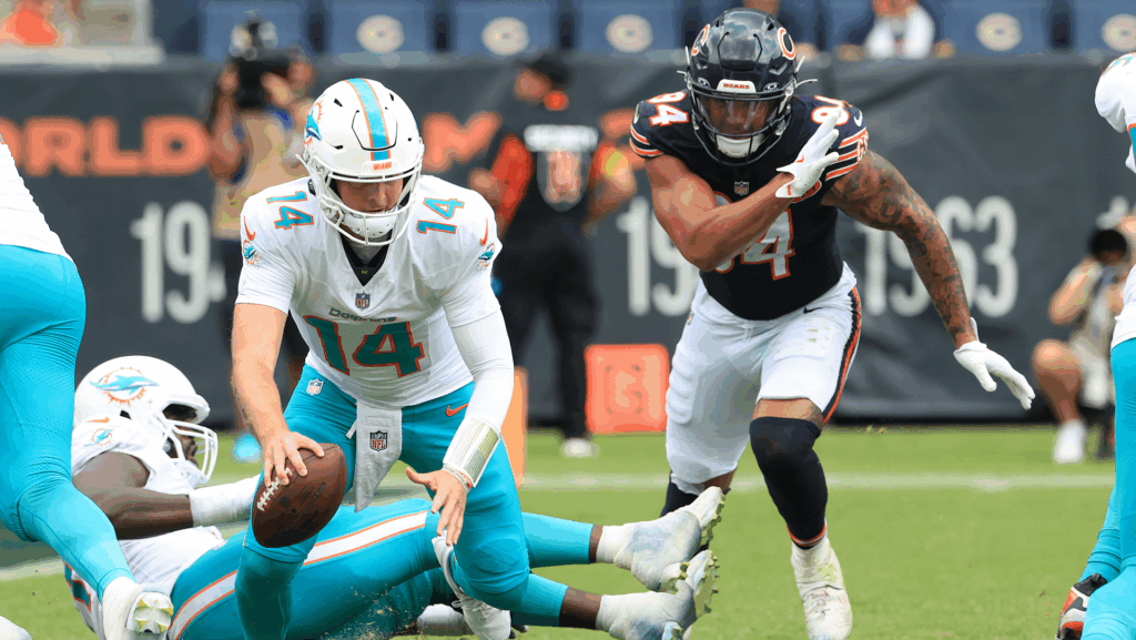 Austin Booker Quinn Ewers Bears Dolphins Preseason Game
