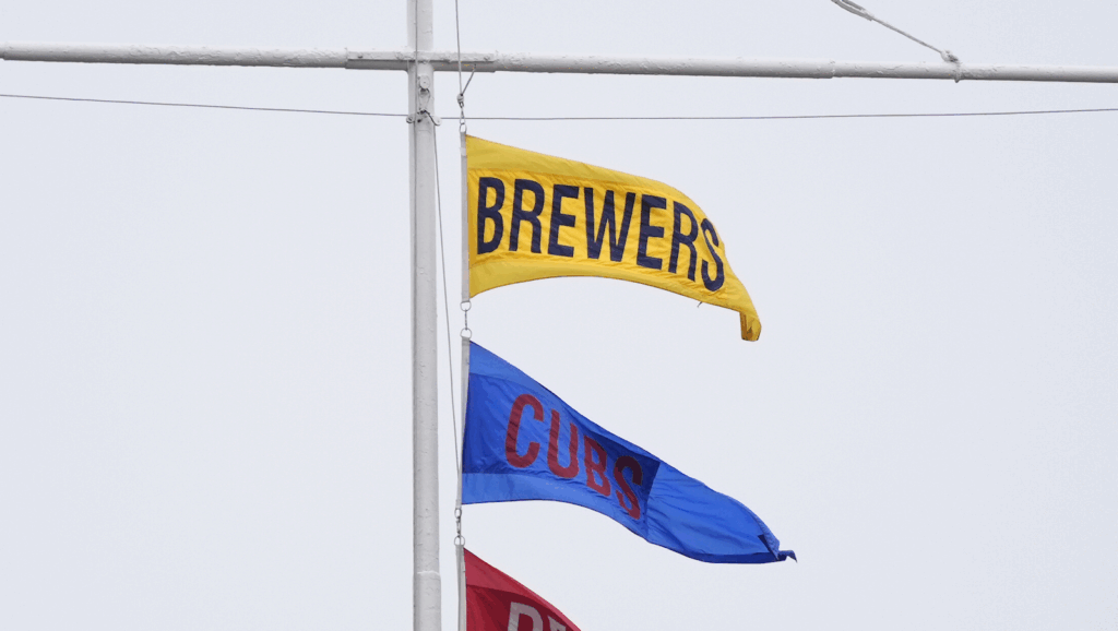 Brewers Cubs Flags At Wrigley