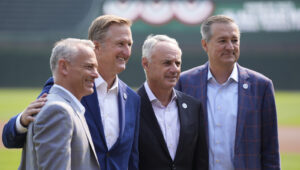 Jed Hoyer, Crane Kenney, Rob Manfred, Tom Ricketts