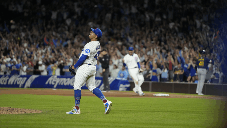 Daniel Palencia Celebration After Thrilling Save Vs Brewers