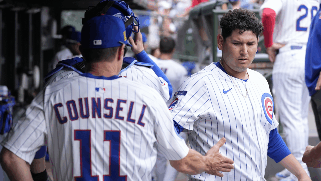 Javier Assad Craig Counsell Cubs Dugout Aug 17