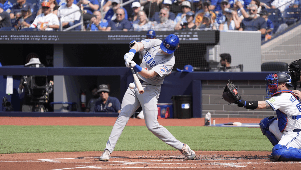 Owen Caissie Line Drive First Mlb At Bat