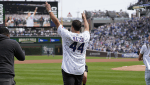 Anthony Rizzo Waving To Fans In Return To Wrigley