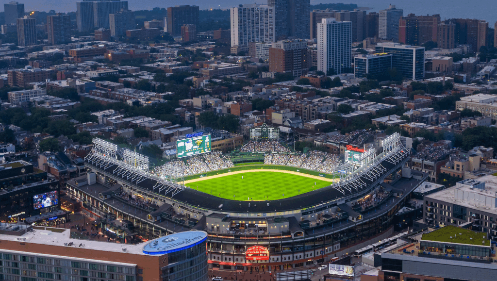 Wrigley Field Generic Drone Shot Overhead