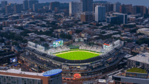 Wrigley Field Generic Drone Shot Overhead