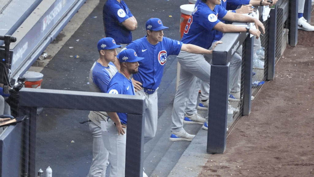Counsell Coaches Cubs Dugout Nlds G1 2025