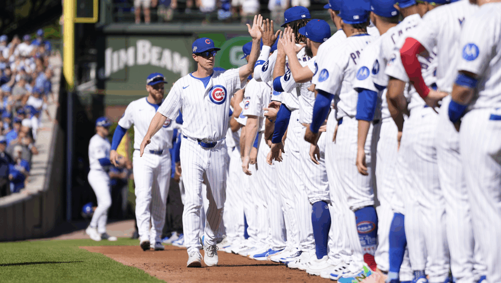 Craig Counsell Line Up High Five Cubs Wc Series