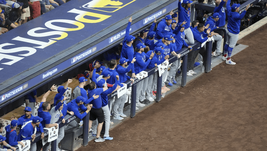 Cubs Dugout Nlds Game 2 Milwaukee