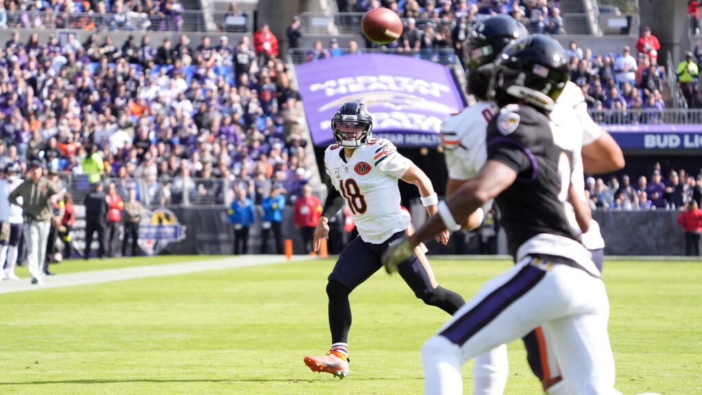 Caleb Williams Bears Ravens Report Card