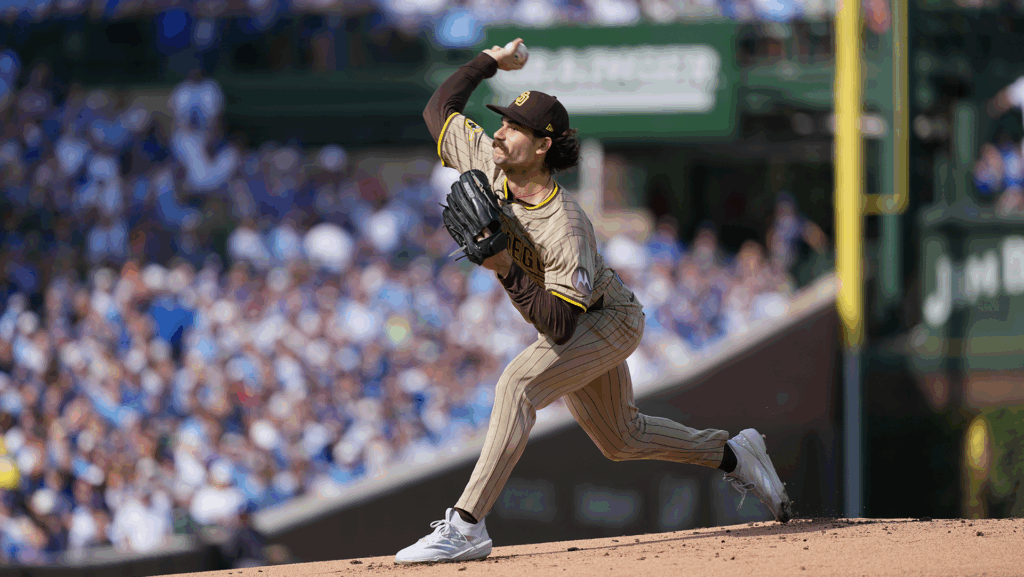 Dylan Cease Pitching At Wrigley Padres