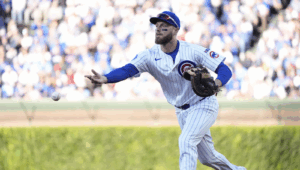 Michael Busch Flipping Ball To 1b Wrigley 2025