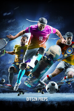 Multi Sport,collage,depicting,various,sports,and,hobbies.,isolated,on,a